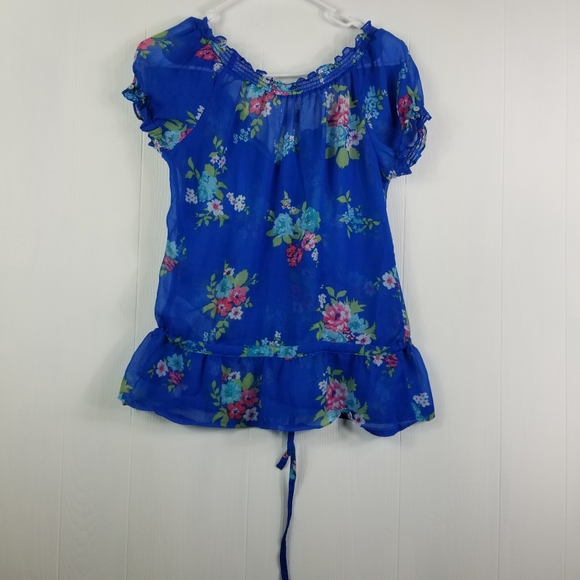 Blue Abercrombie and Fitch size L top - Picture 2 of 7